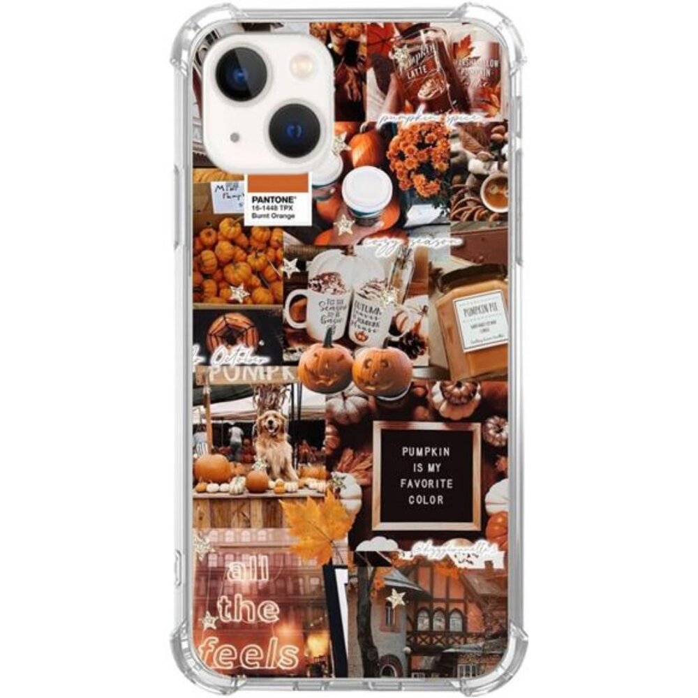Autumn Pumpkin Case - Compatible with iPhone 15, Aesthetic Fall‎ Design TPU